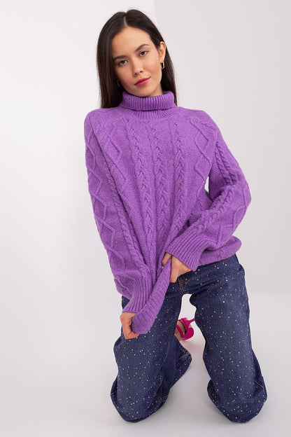 A.T. Oversized European Knitted Turtleneck Sweater-model 189230