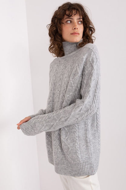 A.T. Oversized European Knitted Turtleneck Sweater-model 189230