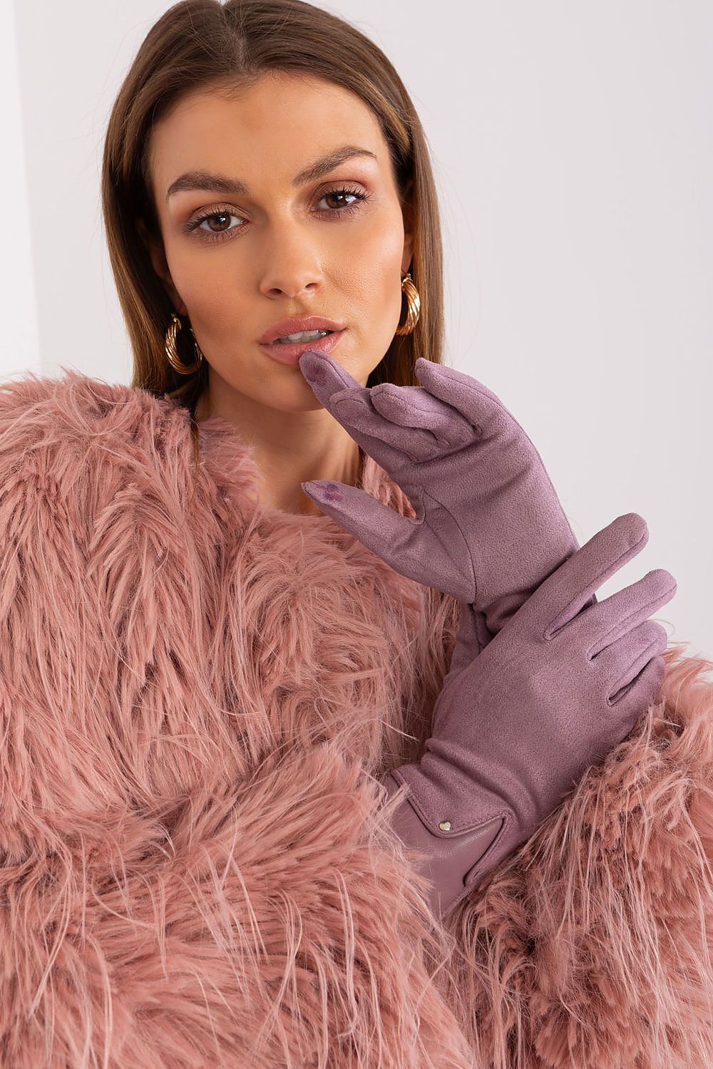 A.T.  Women's European Winter Gloves with Leather Detail