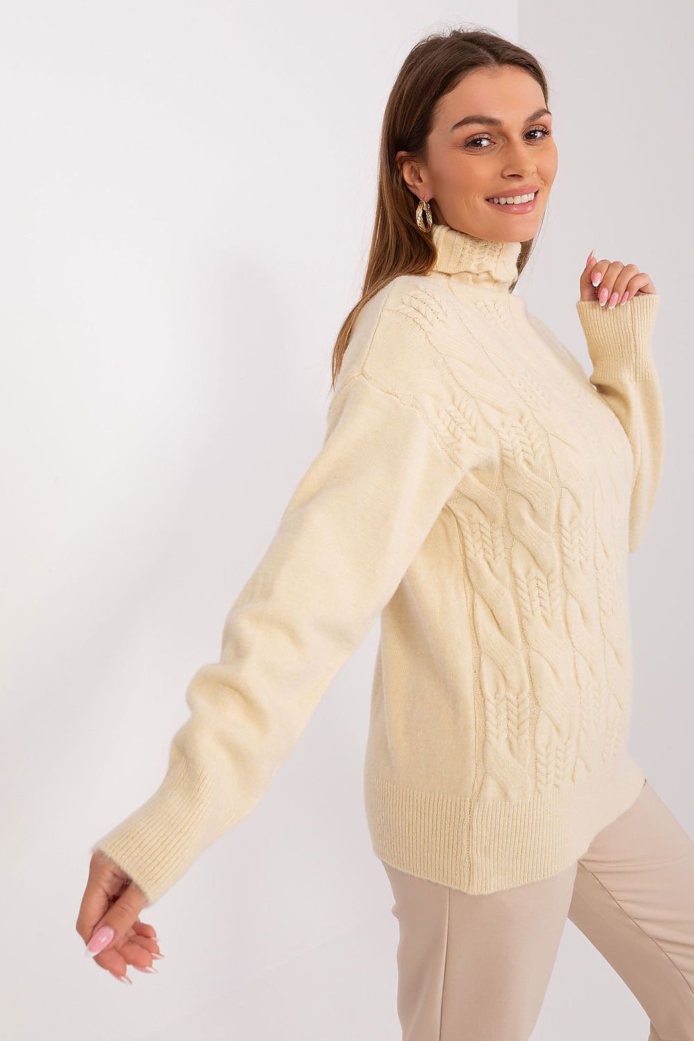 A.T. Casual European Women's Turtleneck Sweater-model 189898