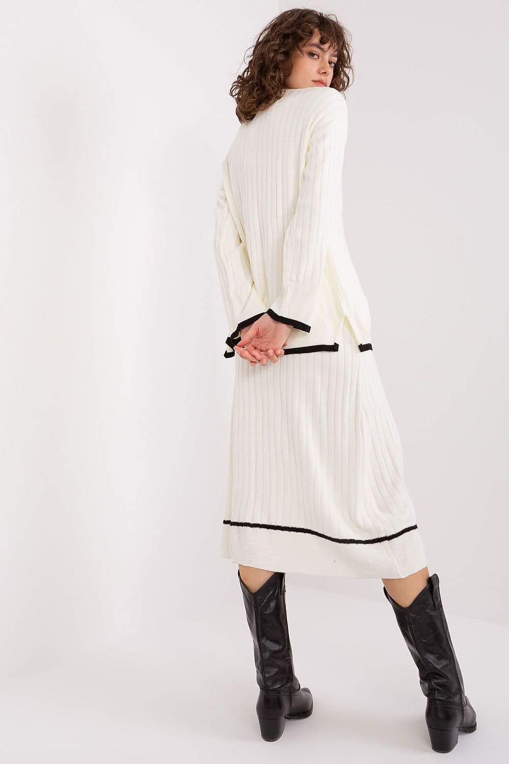 BADU 2 Piece European Knitted Shirt and Sweater Set