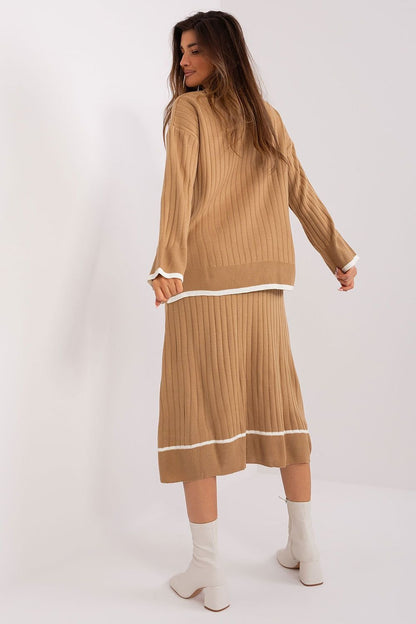 BADU 2 Piece European Knitted Shirt and Sweater Set