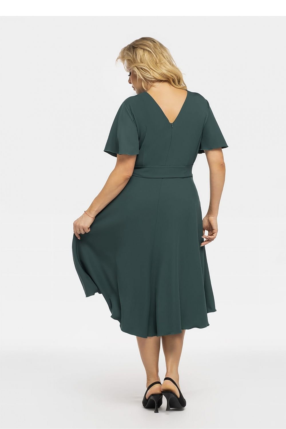 KARKO Women's Plus size Wrap Knee-length Dress