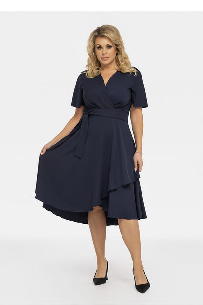 KARKO Women's Plus size Wrap Knee-length Dress