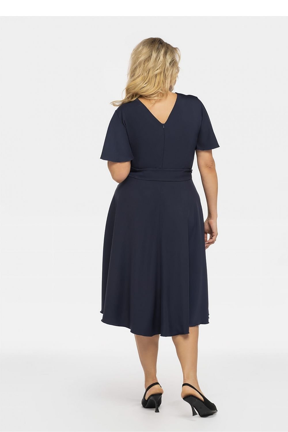 KARKO Women's Plus size Wrap Knee-length Dress