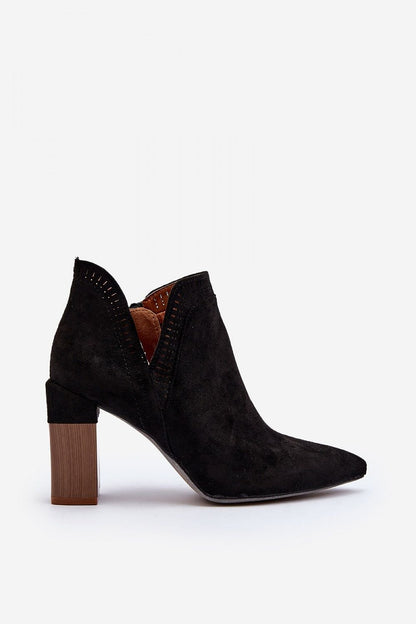 STEP IN STYLE European V-side Pointed  Heel Ankle Boots