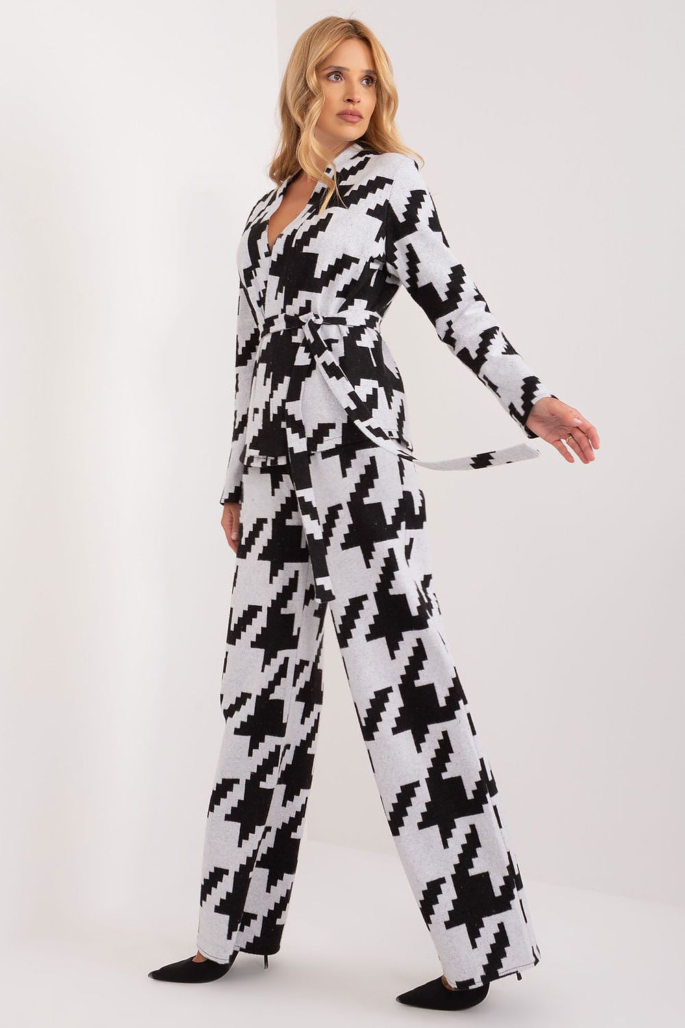 LAKERTA 2 Piece European Belted Top & Pant Set