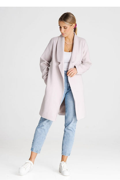 FIGL Classic Unbuttoned Belted European Coat