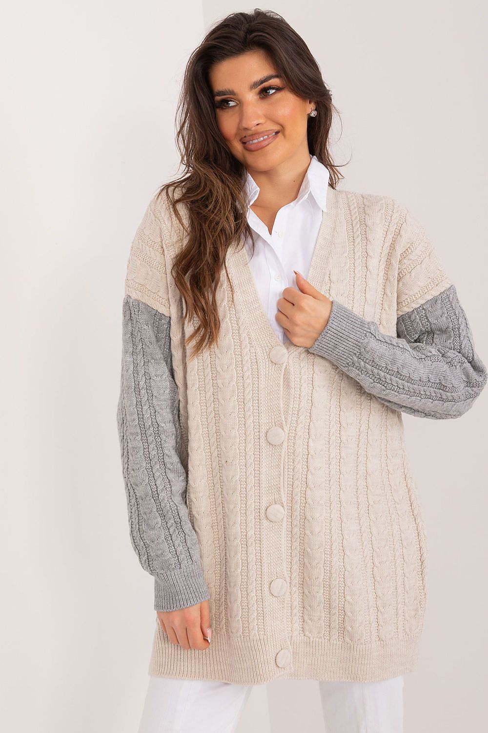 BADU European Knitted Vest Illusion Sweater Cardigan