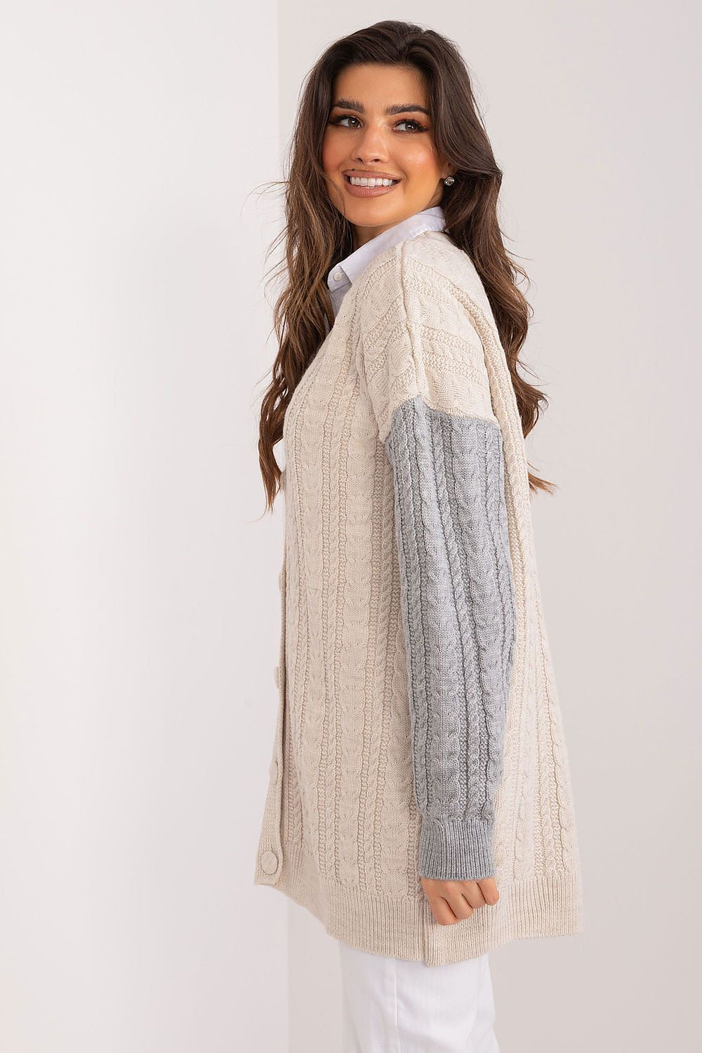 BADU European Knitted Vest Illusion Sweater Cardigan