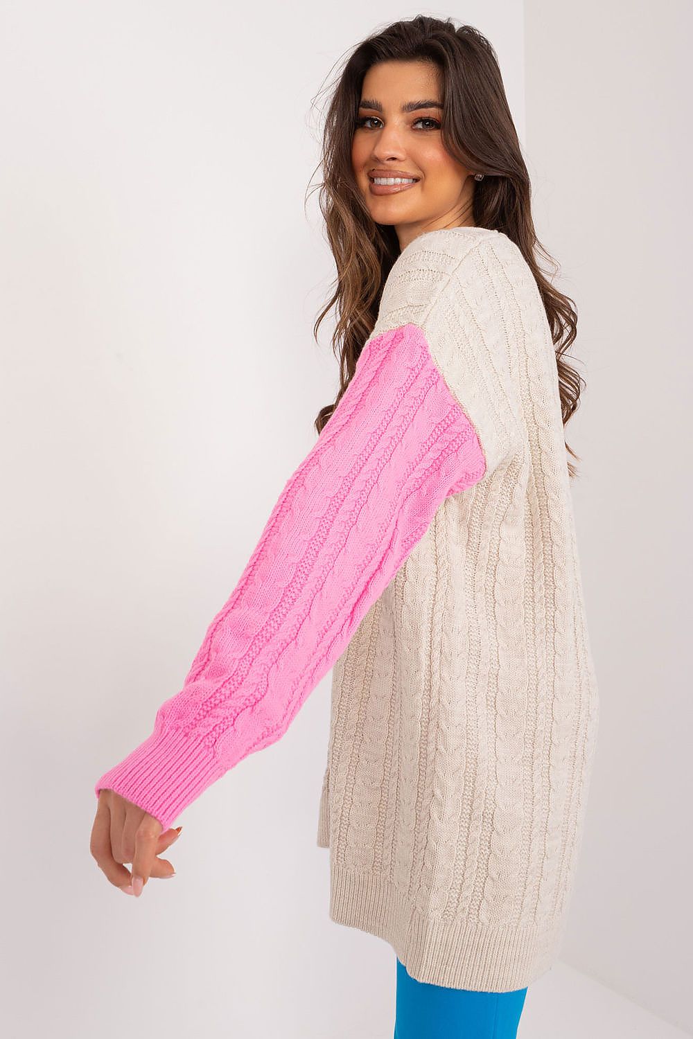 BADU European Knitted Vest Illusion Sweater Cardigan