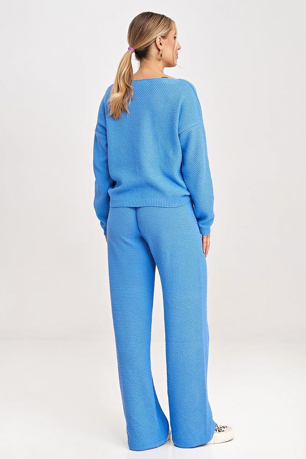 FIGL 2 Piece European Knit Sweatshirt and Loose Pants Set