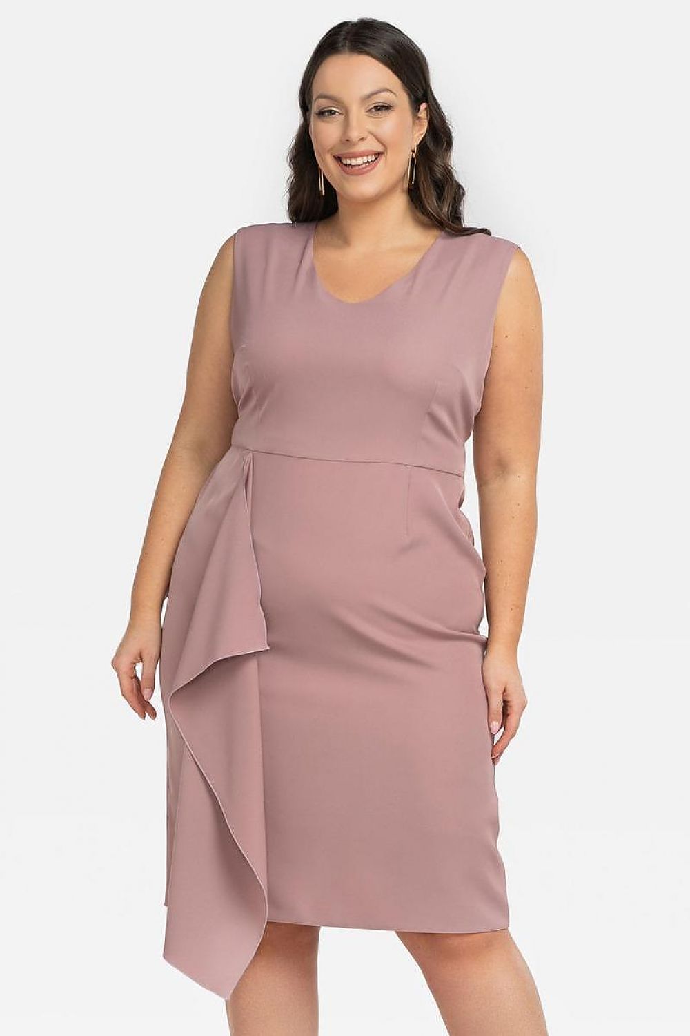 KARKO Elegant Plus size Knee-Length Pencil-Skirt Dress- European Made