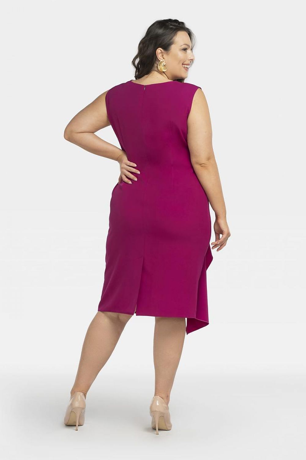 KARKO Elegant Plus size Knee-Length Pencil-Skirt Dress- European Made