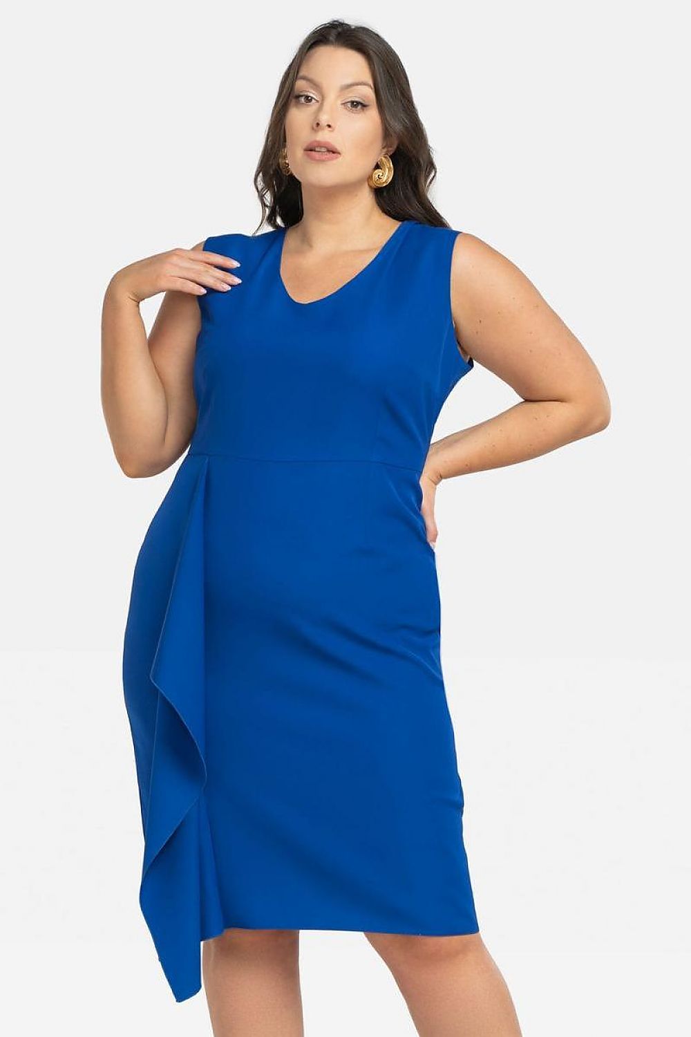 KARKO Elegant Plus size Knee-Length Pencil-Skirt Dress- European Made