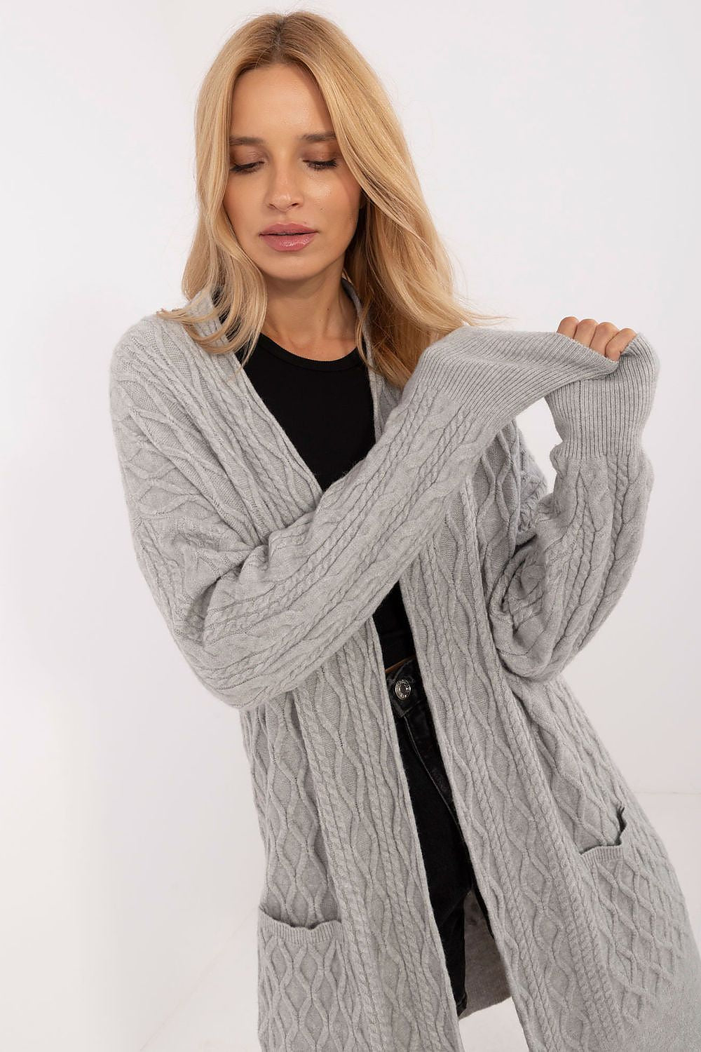 A.T. European Women's Midi Unbuttoned Sweater Cardigan