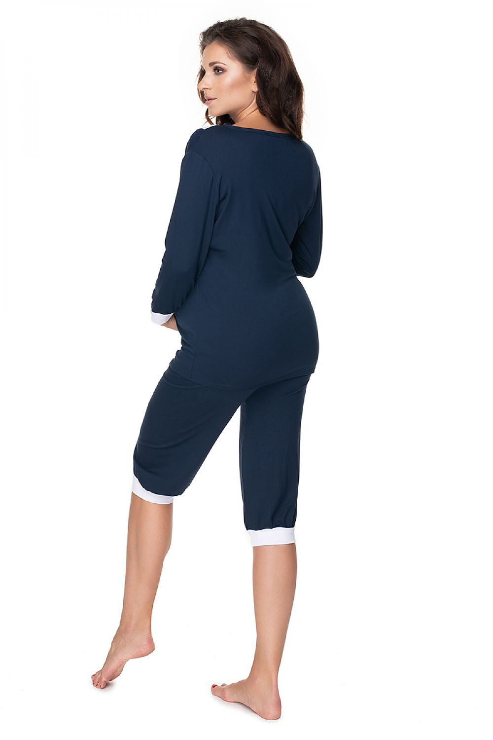 PEEKABOO 2 Piece Viscose Maternity & Nursing Pajama Set