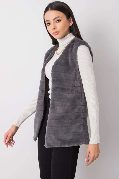 OCH BELLA Women's European-made Faux Fur Winter Vest/Gilet