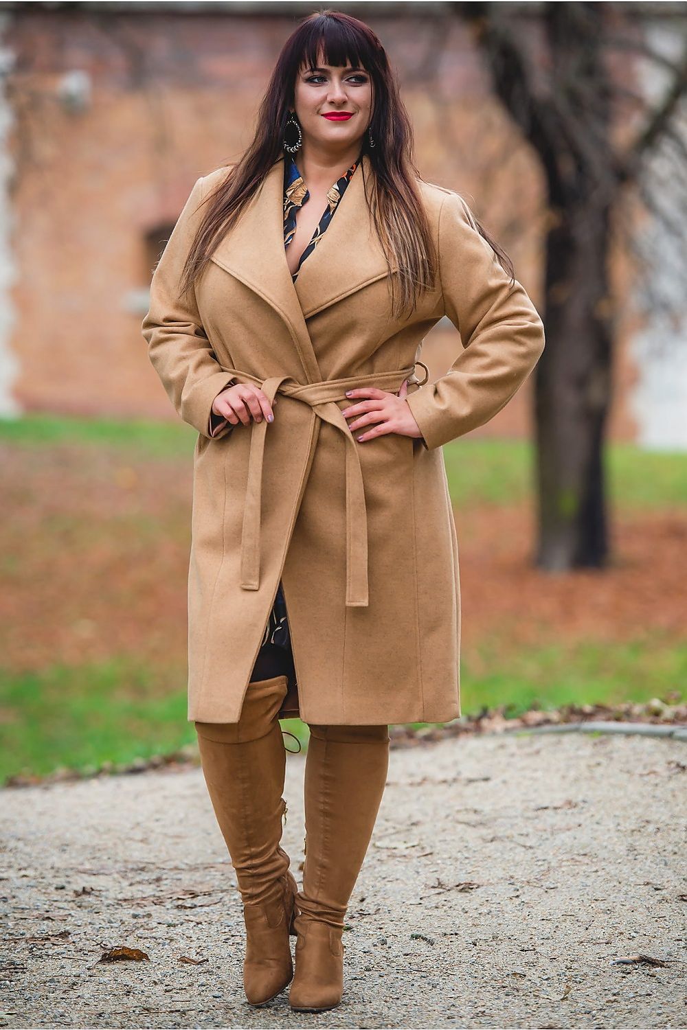 KARKO Stylish Plus-size European Trench Coat