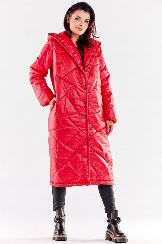 AWANA's European Long Quilted Windshield Coat with large Hood