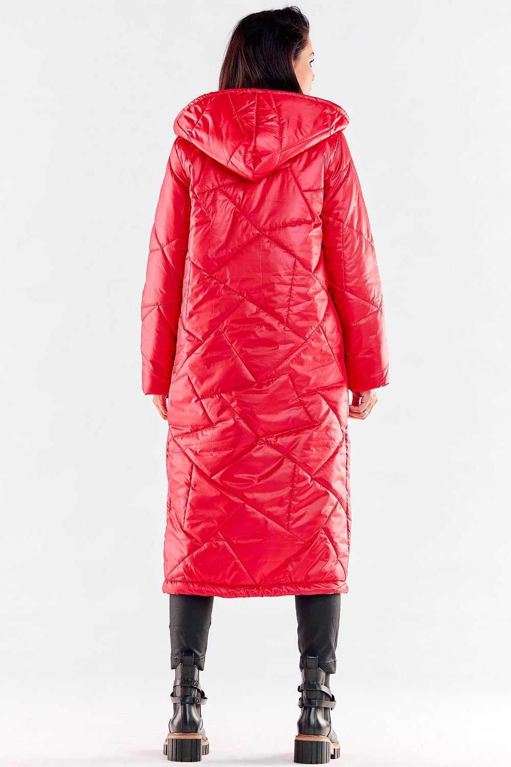 AWANA's European Long Quilted Windshield Coat with large Hood