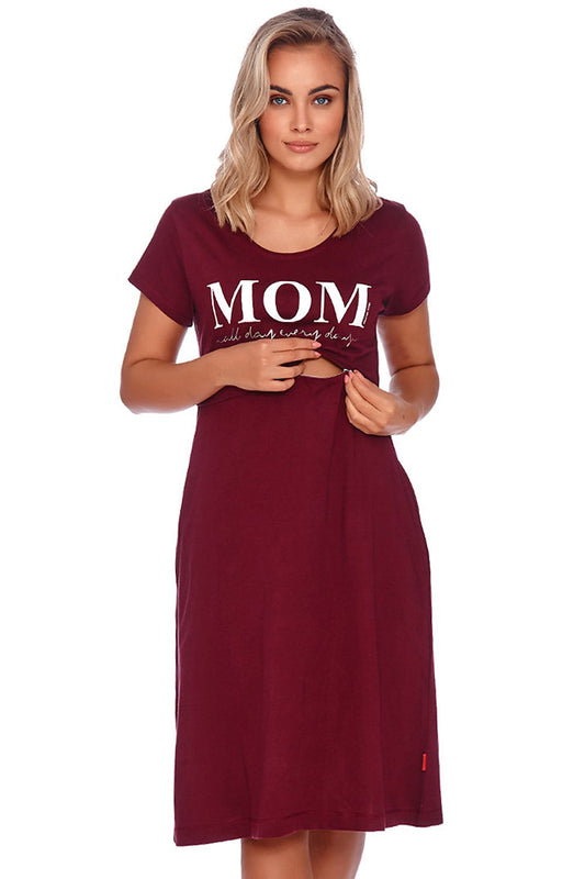 DOCTOR NAP "Mom all Day Every day" Graphic Detachable Nursing Nightgown