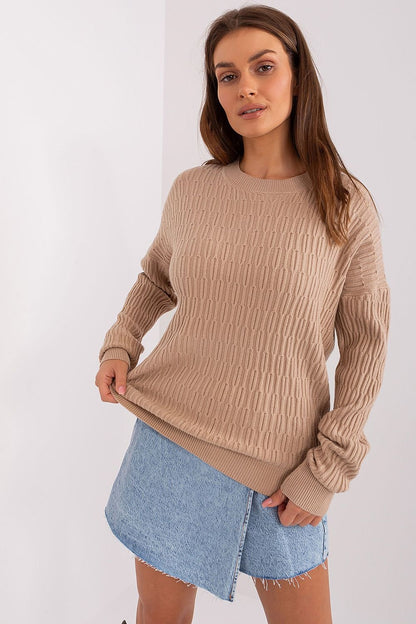 A.T. Round Neck European Textured Sweater