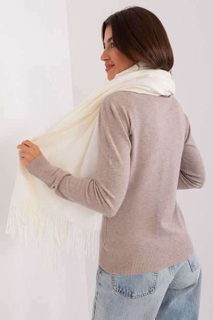 A.T. Long European Winter Shawl with Decorative Tassels