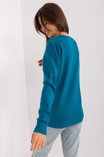 AT Women's European Sweater with Textured Pattern