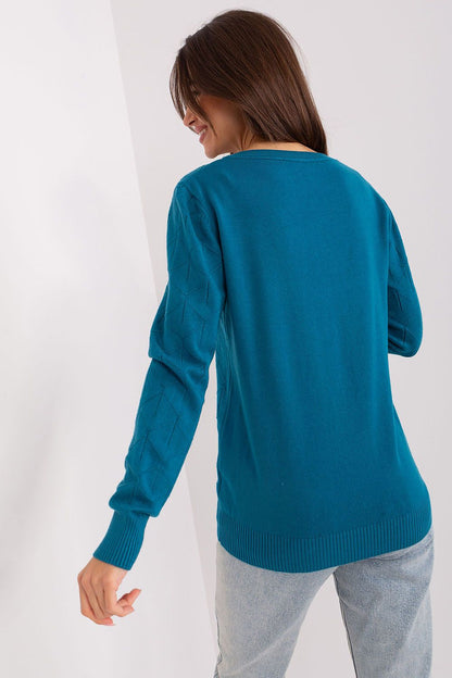 AT Women's European Sweater with Textured Pattern