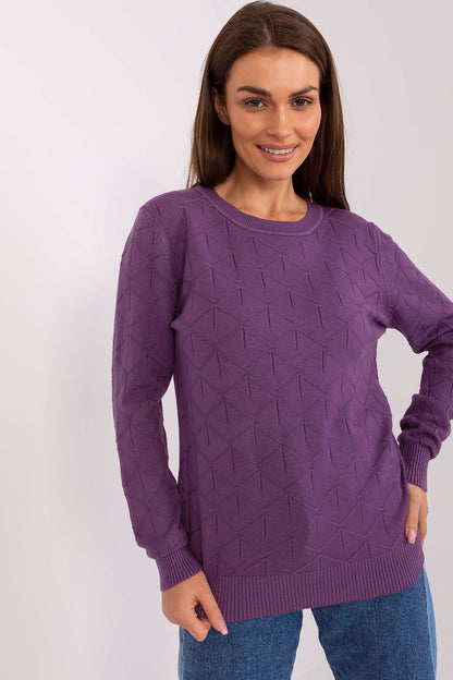 AT Women's European Sweater with Textured Pattern