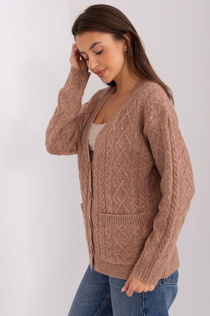 A.T. European Women's Acrylic Buttoned-down Sweater Cardigan