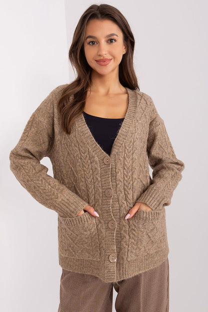 A.T. European Women's Acrylic Buttoned-down Sweater Cardigan