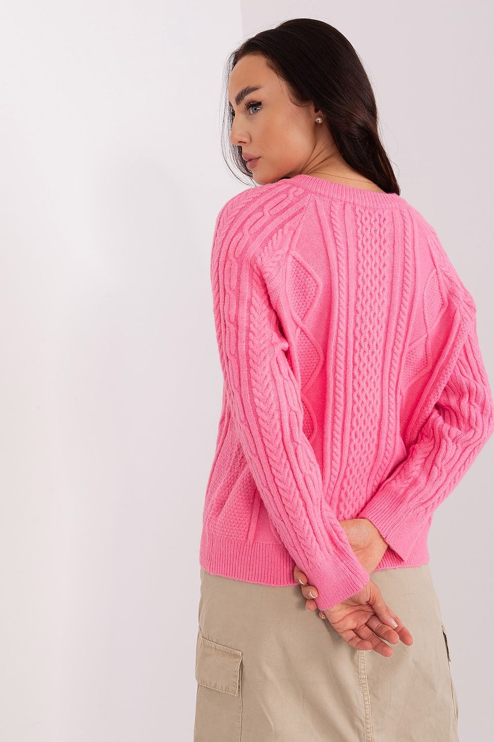 A.T. Textured European Knitted Buttoned Sweater Cardigan