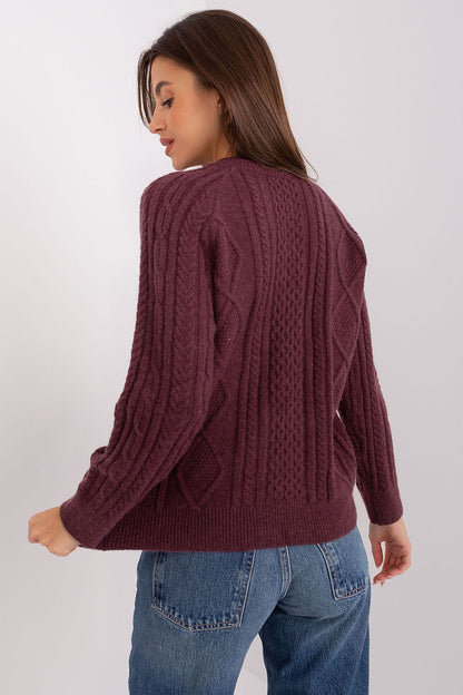 A.T. Textured European Knitted Buttoned Sweater Cardigan