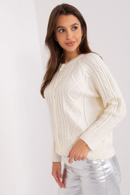 A.T. Textured European Knitted Buttoned Sweater Cardigan