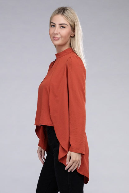 NUVI APPAREL Elegant Turtleneck Blouse