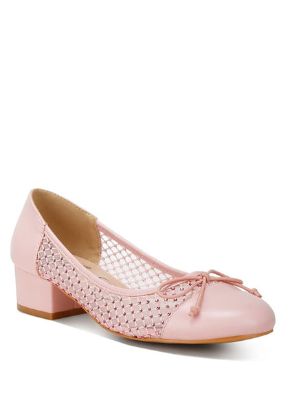 RAG & Co. Tudum Rhinestone Detail Mesh Low Heels Ballerina Pumps