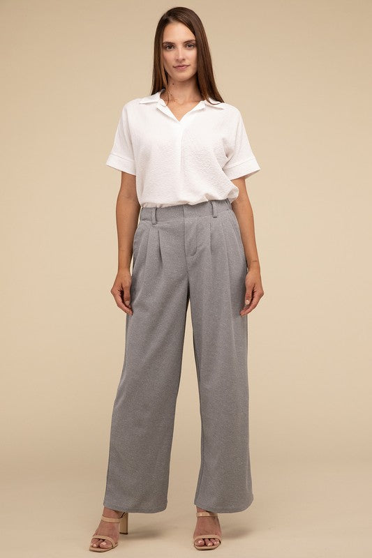 LILOU Waffle Trouser Pants