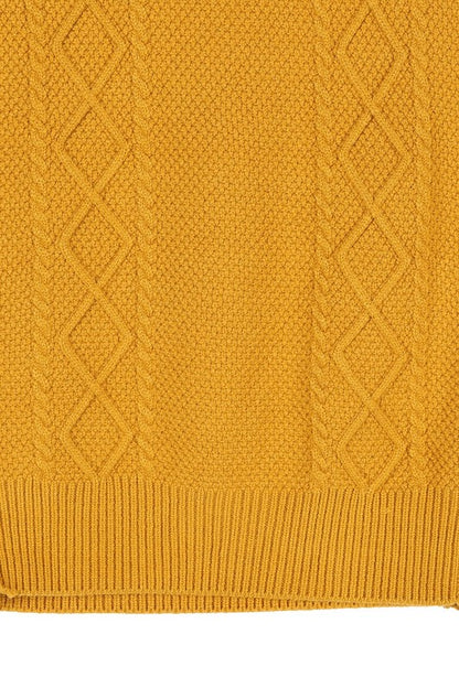 LILOU Mustard Ruffle Knit Sweater Vest