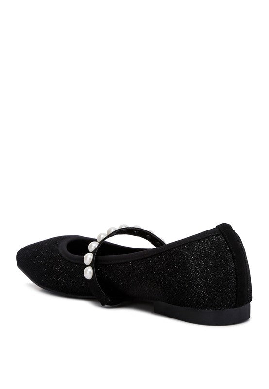 RAG & Co. Sassie Pearl Embellished Ballerina Flats