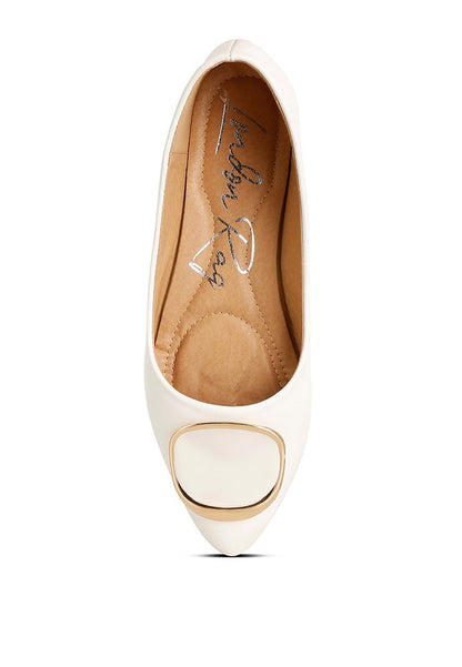 Karder Brooch Detail Ballet Flats