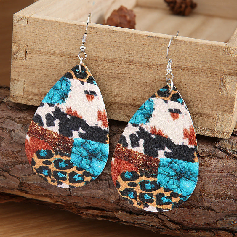 Western-style Teardrop Alloy Earrings