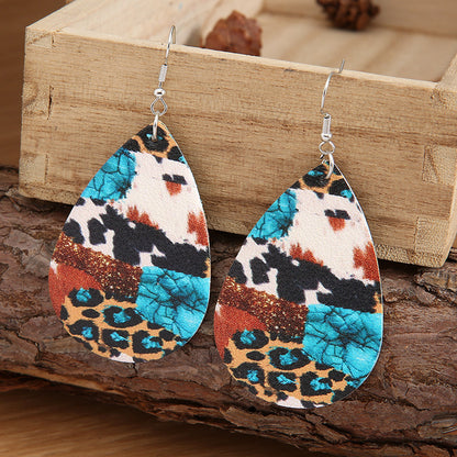 Western-style Teardrop Alloy Earrings