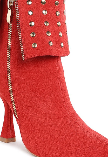 RAG & Co. Piccini Stud Embellished Foldover Boots