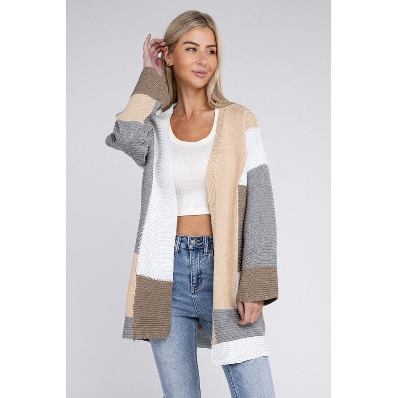 NUVI APPAREL Multicolour Textured Cardigan