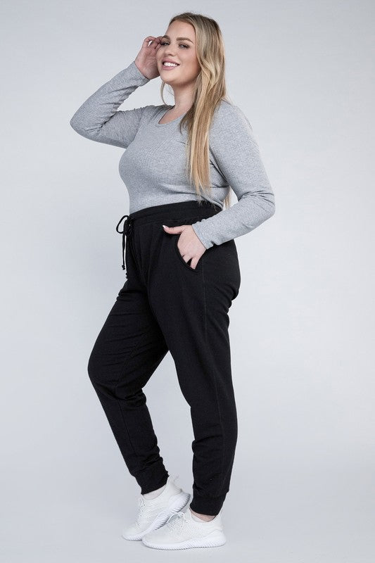 BLUE AGE Plus-Size Jogger Pants