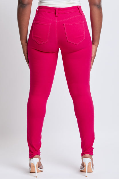 YMI Jeanswear Neon Pink Hyper Stretch Mid-Rise Skinny Jeans