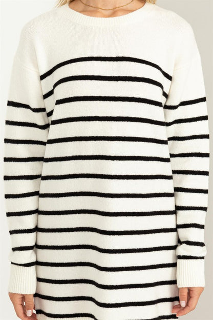 HYFVE Casually Chic Striped Sweater Dress