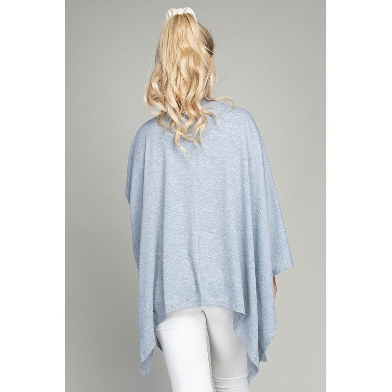 NUVI APPAREL Drop Shoulder Open Front Cardigan